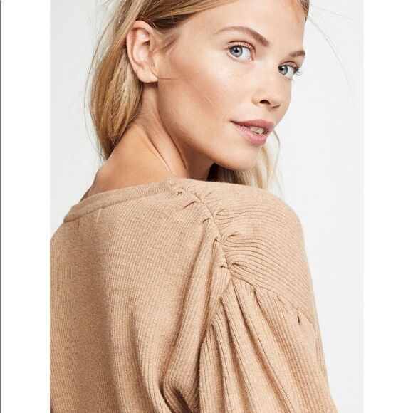 Fred & Sibel Crossover Sweater XS Camel - Picture 3 of 16